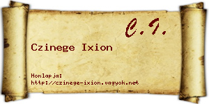 Czinege Ixion névjegykártya
